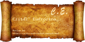 Czitó Eufrozina névjegykártya